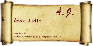 Ádok Judit névjegykártya
