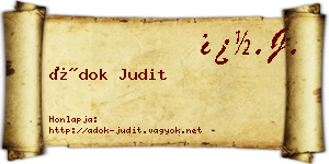 Ádok Judit névjegykártya